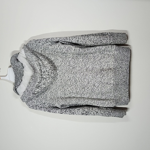 Sherpa lined heathered chunky knit hooded sweater toggle closure Womens medium. - Picture 7 of 9